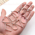 Silver Tone Open Geometric Resin Bezel Pendant Frames view 3