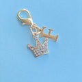 Gold-Tone Rhinestone Crown Initial Charm With Lobster Clasp view 10
