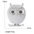 Pearl Beaded Owl Brooch On Branch Gold Silver Gray White view 6