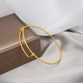 Expandable Wire Bangle Bracelets Gold Silver Rose Gold view 7