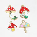 Colorful Enamel Mushroom Charms in Four Whimsical Designs view 2
