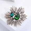 Statement Radiating Crystal Burst Brooch in Four Colorways view 3