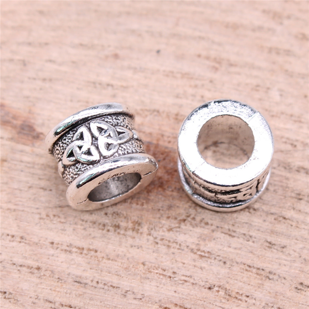11x8mm 2.5g Antique Silver Zinc Alloy Celtic Symbol Spacer Celtic Knot Beads for Bracelet Necklace Making