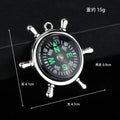 Metal Compass Charm Pendant Ship Wheel and Star Shapes view 4