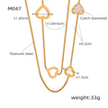 Long Gold Dual-Layer Sweater Chains Square Or Heart Stations view 7