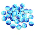 Striped Round Resin Cabochons in Sixteen Color Patterns and Mix view 12