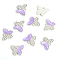 Crystal Butterfly Enamel Alloy Charm Pendants in Six Colors view 6