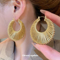 Woven Open Circle Huggie Earrings In Eight Designs view 4