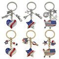 Heart Charm Keychains Featuring Blue Chain Across 22 Pictured Variations view 5