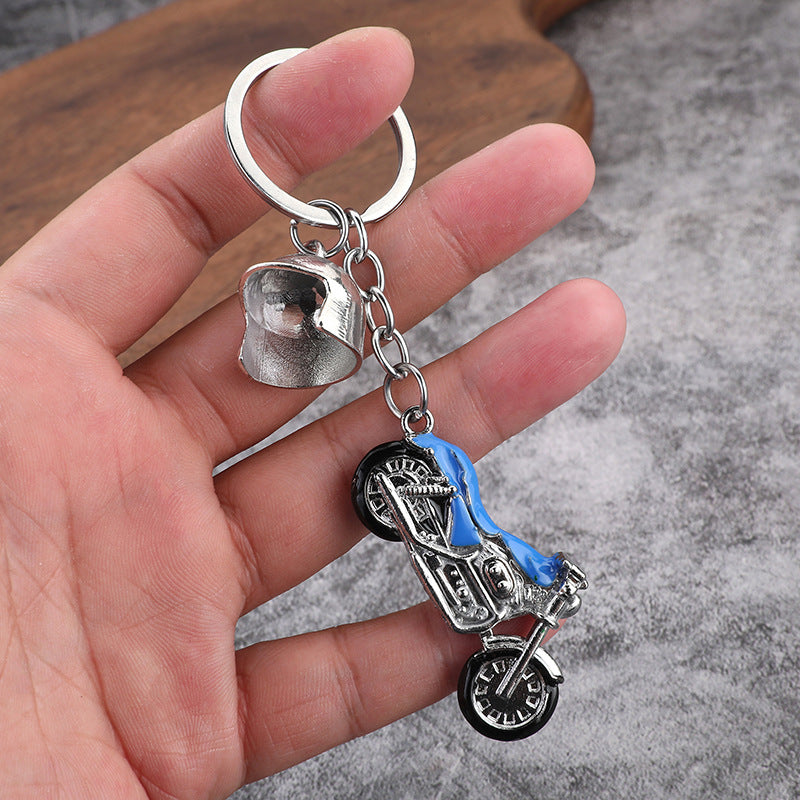 Enamel Motorcycle Model Metal Keychain Creative Bike Key Ring Charm