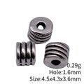 Grooved Cylinder Spacer Bead In Antique Silver And Antique Gold For Jewelry Making view 5