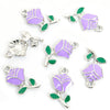 Silver Purple Rose