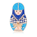 Nesting Doll Enamel Two Designs Metal Brooch Pin for Jackets and Lapels view 6
