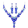 Blue Floral Teardrop