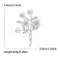 Crystal Double Leaf Brooch With Pearl And Shell Inlay view 7