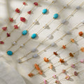 Gold Chain Colorful Stone Chip Necklaces And Bracelets view 3