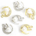 Pearl Dolphin Crystal Metal Jewelry Charms, 2 Finishes view 5