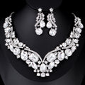 Black Silver Tone Emerald Crystal Leaf Crystal Seven Designs Metal Necklace view 6