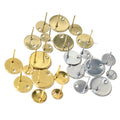 Round Post Earring Pad Findings in Three Metal Finishes and Four Sizes view 5