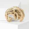Crystal Wave Brooch in Navy or Turquoise Enamel With Pearl view 3