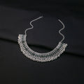 Ornate Silver Tone Jhumka Necklace and Earring Jewelry Sets view 4