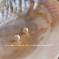 White Pearl Silver-Tone Post Stud Earrings Matching Pair view 4