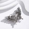 Aqua Silver Tone Butterfly Crystal Three Designs Metal Brooch Pin view 3