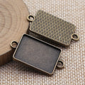 Rectangular Cabochon Settings in Two Antique Finishes view 4