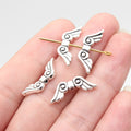 21x7.8mm 1.1g Multicolor Zinc Alloy Angel Wing Small Hole Beads for Bracelet Necklace DIY