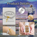 White Cross Bead Stretch Bracelet Gold Cross Charm view 4
