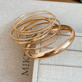 Metal Multi Piece Star Motif Bangle Bracelet Stack Set view 7