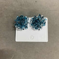 Translucent Beaded Grape Cluster Stud Earrings in Five Colors view 7