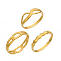 Sculptural Hinged Bangle Collection in Gold and Silver Tone view 5