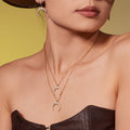 Crystal Crescent Necklace and Starburst Earring Collection view 2