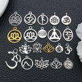 Alloy Metallic Yoga Lotus Metal Charms with 21 Listed Options view 4