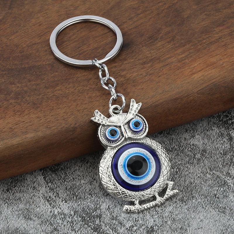 Vintage Rhinestone Animal and Hamsa Keychain Charms for Bags