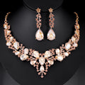 Black Silver Tone Horse Crystal Five Designs Metal Necklace and Earring Set view 1