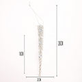 Silver Rhinestone Snowflake Wing Cascade Hanging Ornament Set view 3