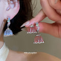 Silver Pudding Resin Earrings Necklace And Open Rings view 3