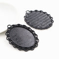 Scalloped Oval Metal Pendant Trays in Five Finish Options view 6