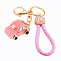 Crystal Jelly Car Keychains in Pink and Blue with Two Wrist Loop Only Options view 5