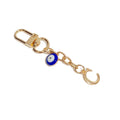 Gold Initial Letter Charm Evil Eye Bead Keychain A To Z view 5