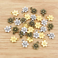 Small Daisy Charms in Gold Bronze Silver and Mixed Finishes view 9