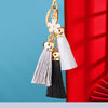 Black-White-Gray Daisy-Tassels