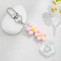 Cherry or Flower Charm Keychain with Gold-Tone Heart Clasp view 2