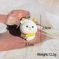 Flocked Mini Animal Figure Keychains Clips 6 Styles view 7