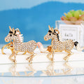 Crystal Unicorn Keychains in Plain Corded and Loose Loop Options view 4