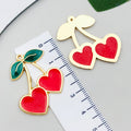 Acrylic Cherry Fruit Charm Pendant for DIY Earrings Necklace Keychain Jewelry Making