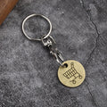 Shopping Cart Coin Token Metal Keychain with Lobster Clasp