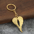 Minimalist Heart Wing Zinc Alloy Keychain Pendant Gift Accessory